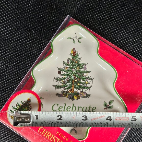 5 Inch Celebrate Spode Christmas Tree Dish New - Picture 7 of 8